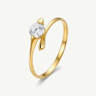 Anello Fabiani solitario con zircone taglio brillante