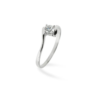 Anello Fabiani solitario in oro bianco 18Kt - Fabiani Gioiellerie