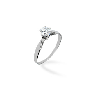 Anello Fabiani solitario in oro bianco 18Kt - Fabiani Gioiellerie