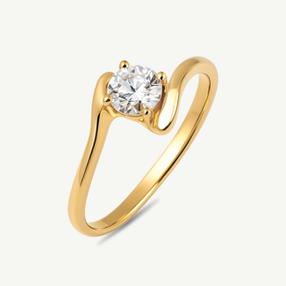 Anello Fabiani solitario con zircone taglio brillante