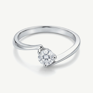 Anello Solitario Fabiani Oro Bianco 18Kt