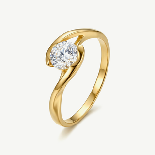 Anello Fabiani solitario con zircone taglio brillante