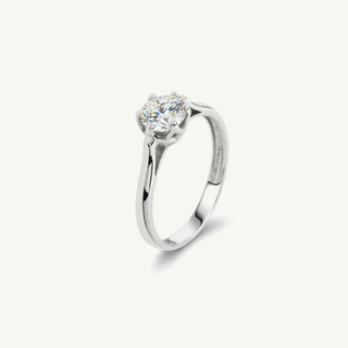 Anello Fabiani Solitario Oro Bianco 18Kt con Zircone