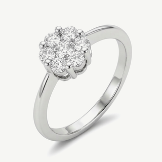 Anello Fabiani solitario in oro bianco 18kt