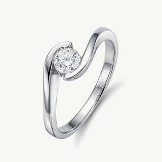 Anello Fabiani solitario con diamante taglio brillante