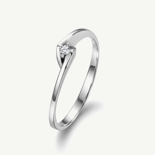 Anello Fabiani solitario con diamante taglio brillante