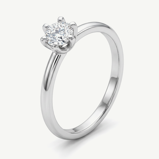 Anello Fabiani Gioiellerie Solitario in Oro Bianco 18kt e Diamante Naturale 0,25 ct