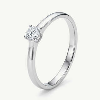 Anello Fabiani Solitario in Oro Bianco 18kt e Diamante Naturale 0,07 ct