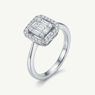 Anello Solitario Fabiani In Oro Bianco e Diamanti