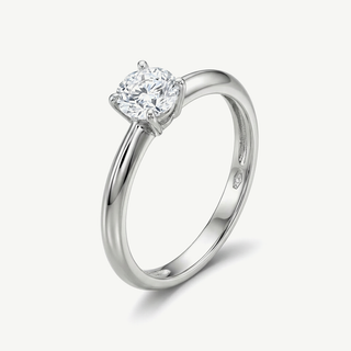 Anello Fabiani solitario in oro bianco 9kt