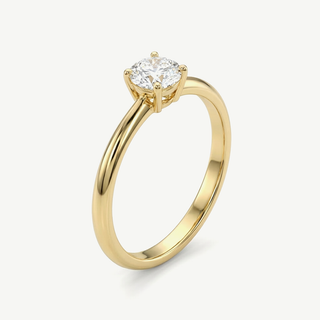 Anello solitario Fabiani in oro giallo 9kt con zircone taglio brillante