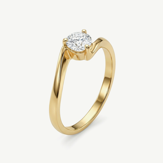 Anello solitario Fabiani in oro giallo 9kt con zircone taglio brillante