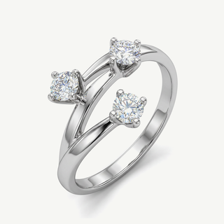 Anello Fabiani trilogy con zirconi taglio brillante