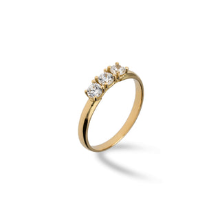 Anello Fabiani trilogy in oro 18Kt con zirconi - Fabiani Gioiellerie