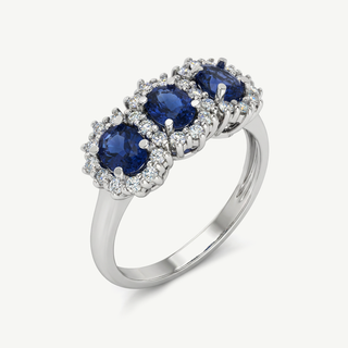 Anello Fabiani Trilogy con Zaffiri e Diamanti