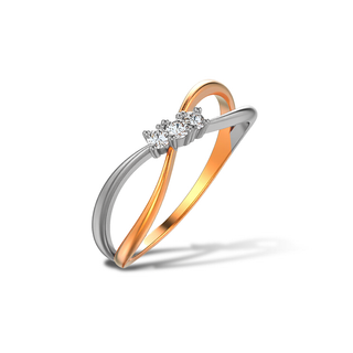 Fabiani trilogy ring with brilliant cut diamonds