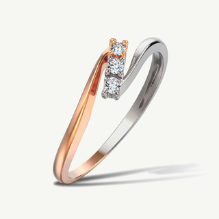 Anello Fabiani Trilogy Bicolore con Diamanti
