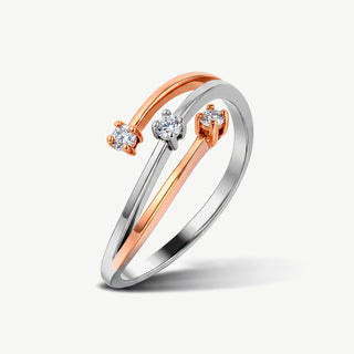 Anello Fabiani Trilogy in Oro 18Kt con Diamanti 0,09Ct