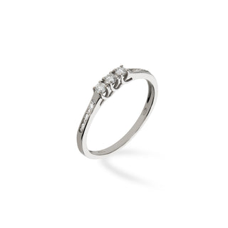 Anello Fabiani trilogy in oro bianco con diamanti