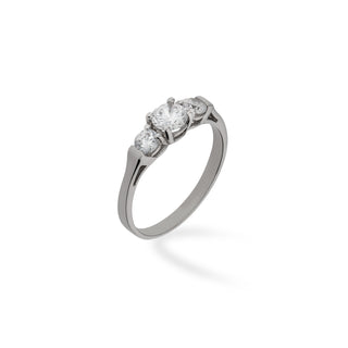 Anello Fabiani trilogy in oro bianco con zirconi - Fabiani Gioiellerie