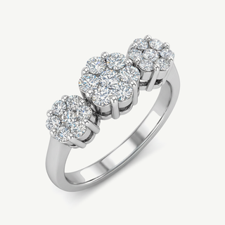 Anello Fabiani trilogy con diamanti taglio brillante 0,80ct