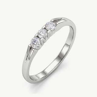 Anello Trilogy in Oro e Diamanti - 0,03ct