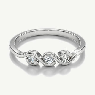 Anello Fabiani trilogy con diamanti taglio brillante