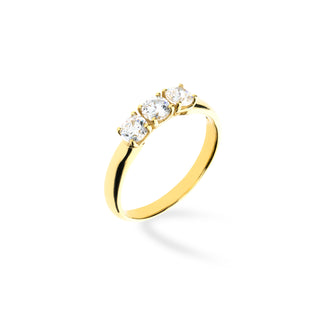 Anello Fabiani trilogy in Oro 9kt con zirconi