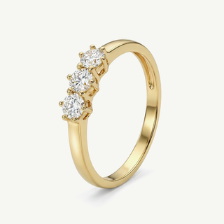 Anello trilogy Fabiani in oro 9kt con zirconi