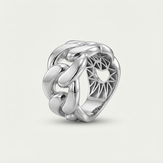 Anello Fabiani a Maglia Intrecciata in Argento