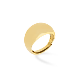 Anello Fabiani a fascia bombata in argento 925 dorato