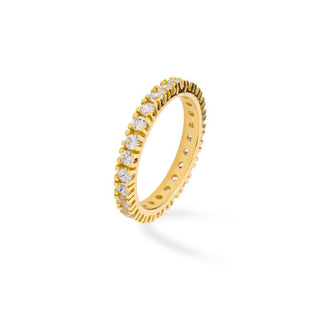 Anello Fabiani eternity in oro giallo 18Kt con zirconi - Fabiani Gioiellerie