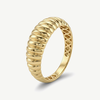 Anello Fabiani Gioiellerie a fascia lavorata in oro giallo 9kt