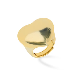 Anello Fabiani a cuore in argento 925 dorato