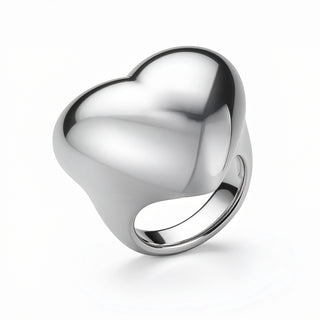 Fabiani heart ring in silver
