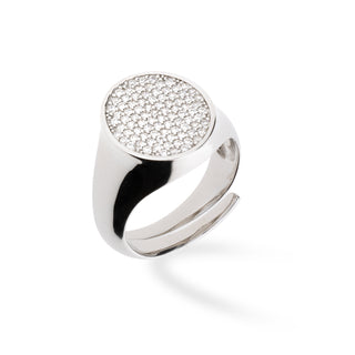 Anello Fabiani Chevalier in argento 925 con Zirconi