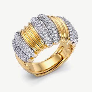 Anello a Fascia con Pavé Multiplo