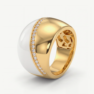 Anello a Fascia Bicolor in Argento 925