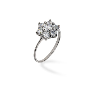 Fabiani Daisy Ring in 9Kt White Gold