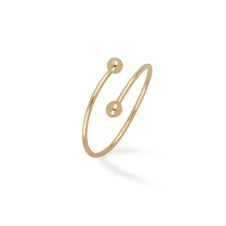 Anello Fabiani contrariè in oro giallo 9Kt con sfere - Fabiani Gioiellerie