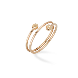 Anello Fabiani contrarié in oro giallo 9Kt con sfere - Fabiani Gioiellerie
