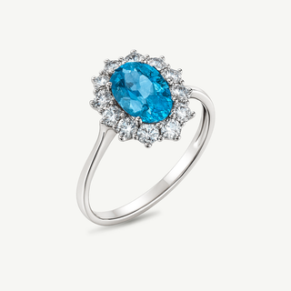 Anello Fabiani margherita in oro bianco 9KT