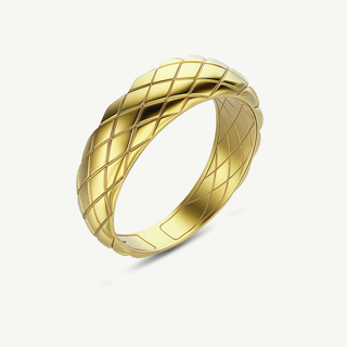 Anello Fabiani a fascia in oro giallo 9Kt