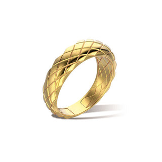 Anello Fabiani a fascia in oro giallo 9Kt