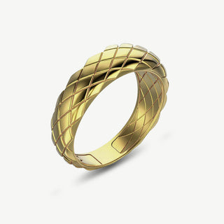 Anello Fabiani a fascia in oro giallo 9Kt