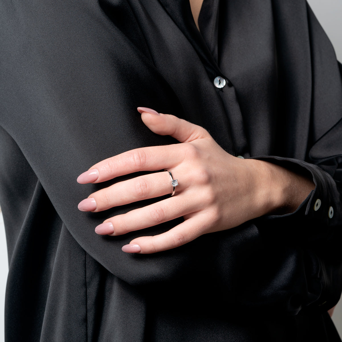 Anello Fabiani solitario in argento 925 Fabiani Gioiellerie