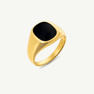 Anello Fabiani chevalier con onice nero centrale