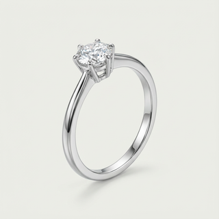 Anello Solitario Monaé - Moissanite e Argento 925