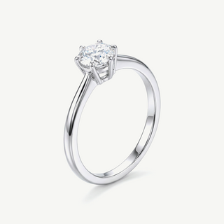 Anello Solitario Monaé - Moissanite e Argento 925