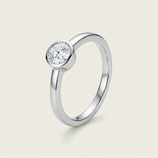 Anello Solitario Monaé - Moissanite e Argento 925